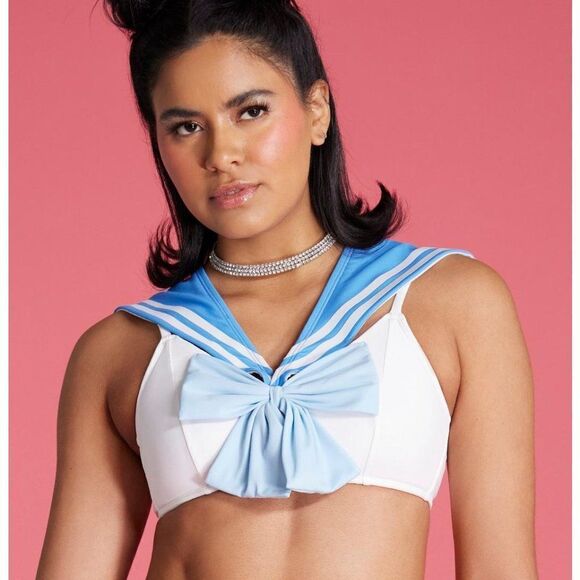 Sailor Moon Sailor Mercury Cosplay Bikini Swim suit Set S, M - Picture 3 of 3